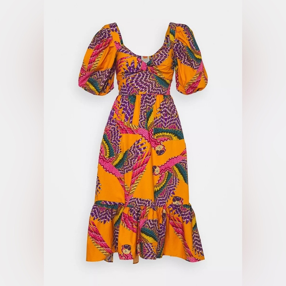 Farm Rio Beaded Macaws Midi Dress - Picture 2 of 7